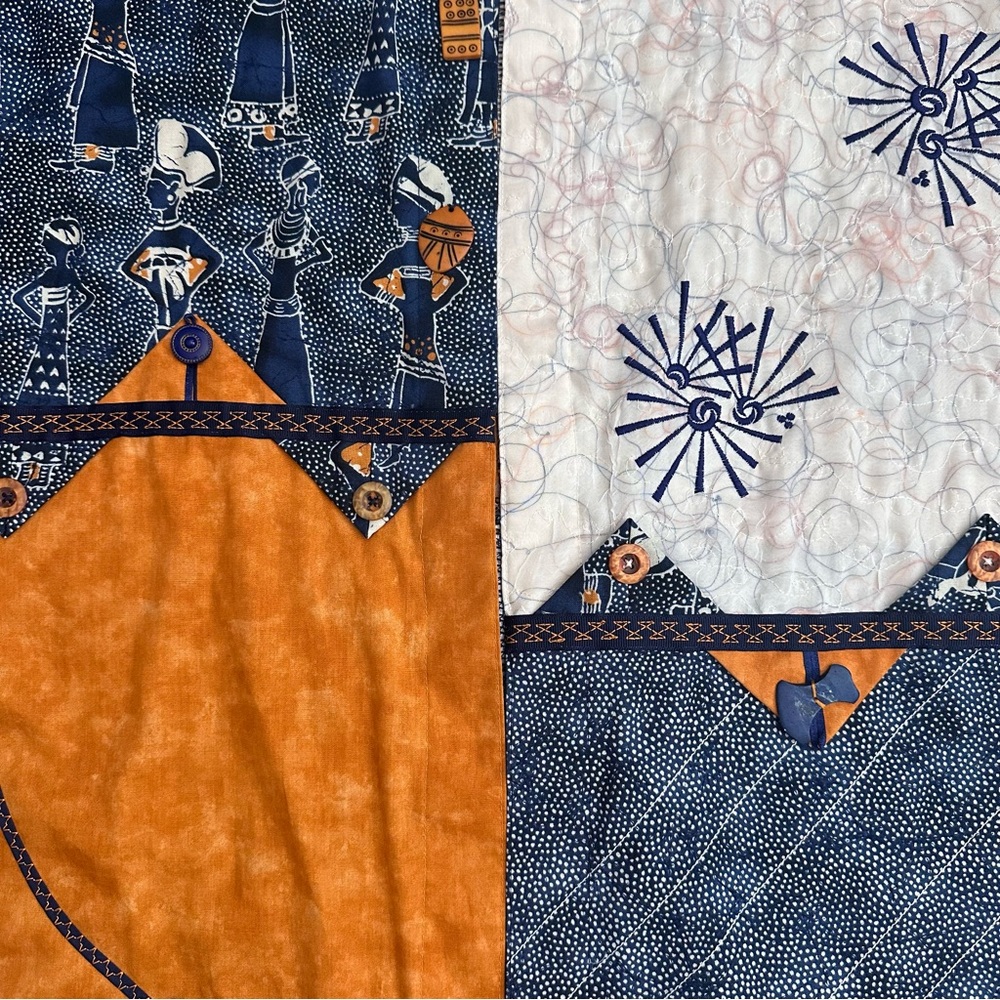 Patchwork Tunic Open Front Blazer - image 5